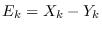 $E_k = X_k-Y_k$